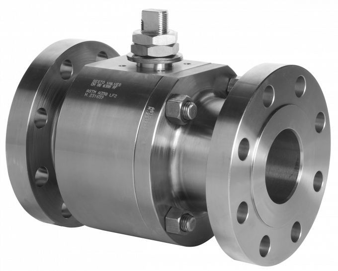 600 Lb Seated Floating Ball Valve A105N LF2 F51 Body RF RTJ With Hand Lever