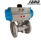 DN40 Industrial Pneumatic Flange CF8 Ball Valve High Pressure Two Piece