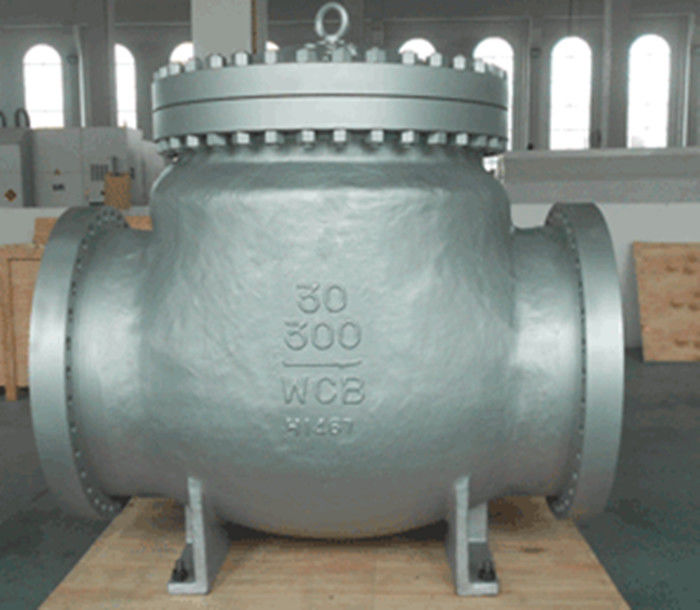 Carbon Steel BW WCB Swing Check Valve Hardfaced With 13 CR RF , Precision Machined Castings