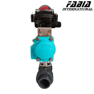 Pvc  Pneumatic Operated Ball Valve Soft Seated Valves Pneumatic Ball Valve
