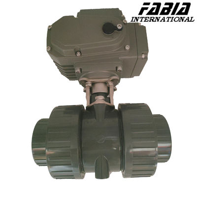 Electric High Pressure Double Command Soft Seal PVC Ball Valve 1000 PSI
