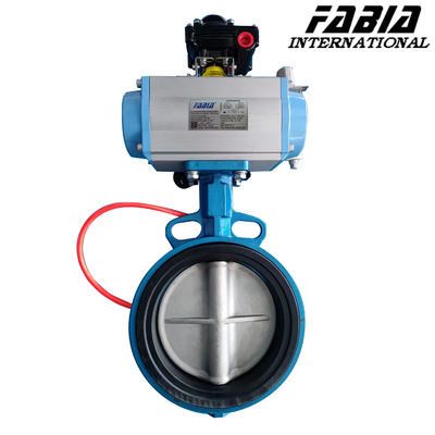 Water / Oil / Gas Pneumatic Butterfly Valve With Pneumatic Control System
