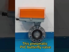 This pneumatic PVC butterfly valve