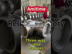 Electric Three Way Control Valve Flange Stainless Steel Ventilated Butterfly Valve