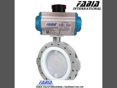 Pneumatic Butterfly valve  Fluorine-lined valve