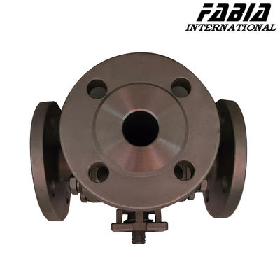 High-pressure Pneumatic Three-way Flanged Ball Valve