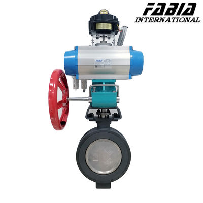 Small Fluid Resistance Hard Sealed Pneumatic Actuator Operated Butterfly Valve