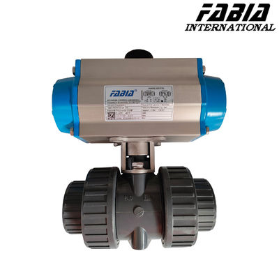 Pneumatic Double Command Ball Valve with PVC Body