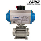 Three-Piece Pneumatic Ball Valve For Automatic Operation