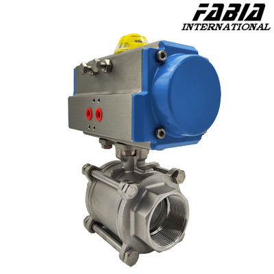 Three-Piece Pneumatic Ball Valve For Automatic Operation