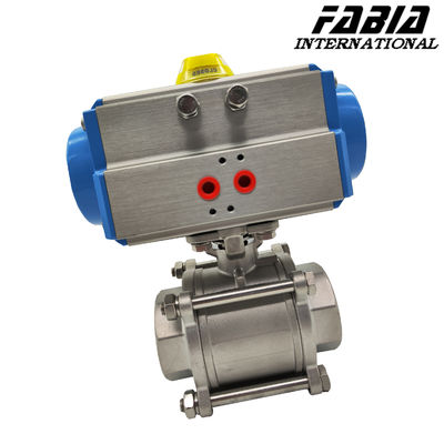 Three-Piece Pneumatic Ball Valve For Automatic Operation