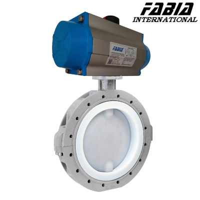 2.5 Inch 3 Inch 4 Inch Lightweight Flanged Pneumatic Butterfly Valve Control