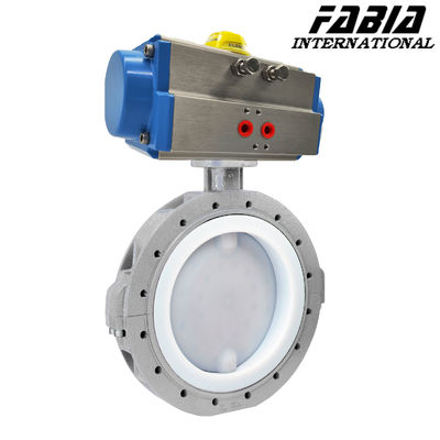 2.5 Inch 3 Inch 4 Inch Lightweight Flanged Pneumatic Butterfly Valve Control