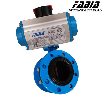 Pneumatic Rubber Lined Flanged Rubber Butterfly Valve