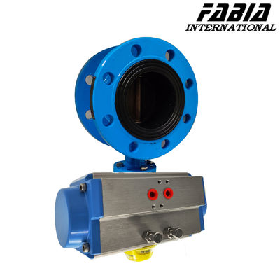 Pneumatic Rubber Lined Flanged Rubber Butterfly Valve