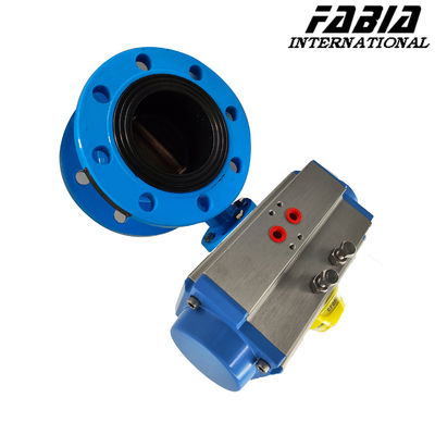 Pneumatic Rubber Lined Flanged Rubber Butterfly Valve