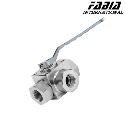 Manual High Pressure Three-Way Ball Valve With Internal Teeth