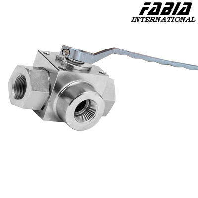 Manual High Pressure Three-Way Ball Valve With Internal Teeth