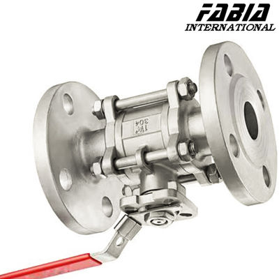 1 2 Inch 1 4" Manual Ball Valve High Pressure Three Piece Flanged