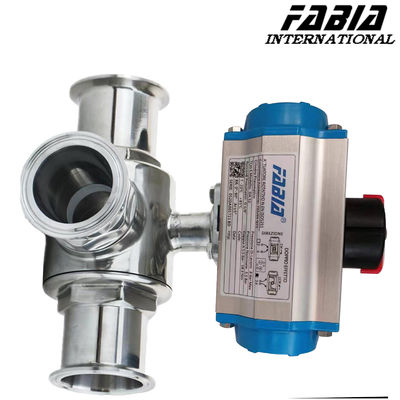 3/4" 3/8" High Pressure Pneumatic Ball Valve Three Way L Type