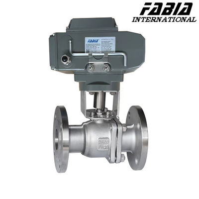 Metal High Pressure Electric Ball Valve Two Way Flange Ball Valve