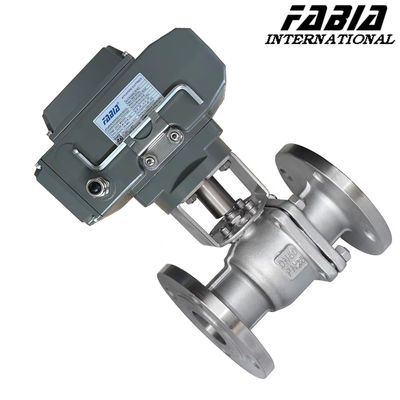 Metal High Pressure Electric Ball Valve Two Way Flange Ball Valve