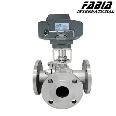 Electric High Pressure Three Way Ball Valve L Type