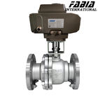 Electric Flanged Stainless Steel Ball Valve High Pressure Two Piece