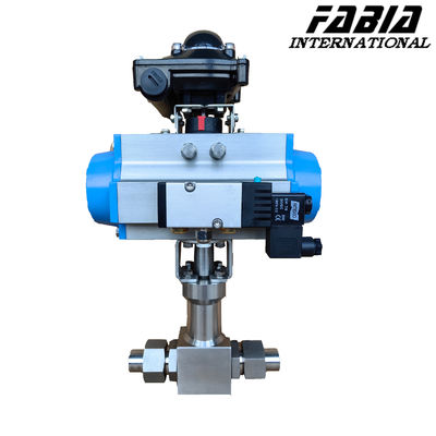 Pneumatic High Pressure Two Way Internal Tooth Ball Valve