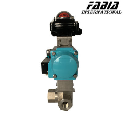 Pneumatic Ultra High Pressure Ball Valve Internal Thread Three Way Ball Valve