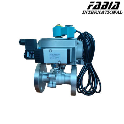 Flanged Connection Pneumatic 304 Stainless Steel Ball Valve Two Piece