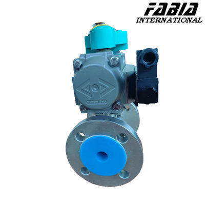 Flanged Connection Pneumatic 304 Stainless Steel Ball Valve Two Piece