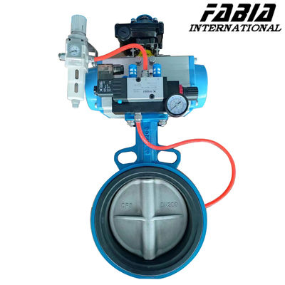 Water / Oil / Gas Pneumatic Butterfly Valve With Pneumatic Control System