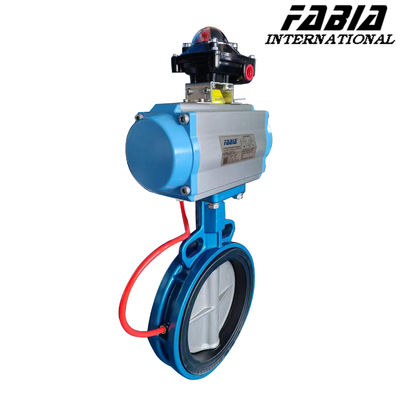 Water / Oil / Gas Pneumatic Butterfly Valve With Pneumatic Control System