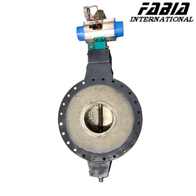 Large Diameter High Temperature Flue Gas Butterfly Valve Stainless Steel Pipe Valve