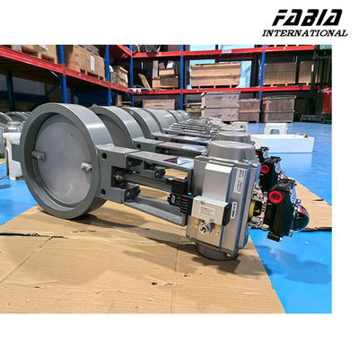 Pneumatic On Off Hot Exhaust Gas Butterfly Valve High Temperature 500C Stainless Steel