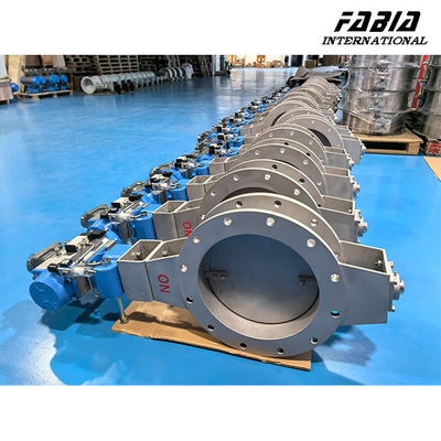 Pneumatic On Off Hot Exhaust Gas Butterfly Valve High Temperature 500C Stainless Steel