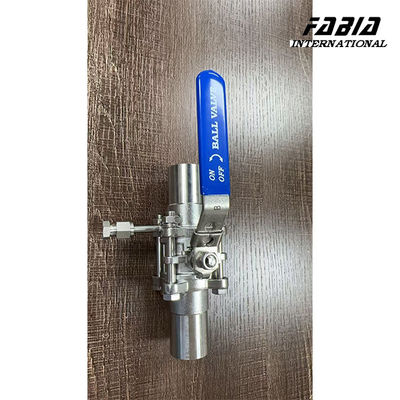 High Temperature Resistant Three Piece Ball Valve With Purge Port And Lever Handle For Purging Reaction Vessels