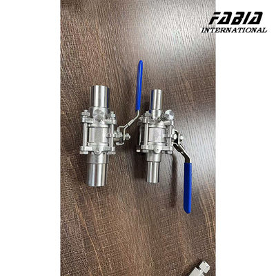 High Temperature Resistant Three Piece Ball Valve With Purge Port And Lever Handle For Purging Reaction Vessels