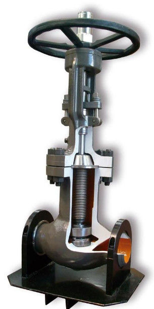 F321 Bellow ANSI Globe Valve With Low Emission Graphite Gland Packing