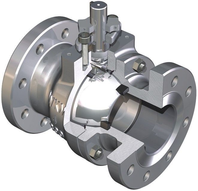 Fire Tested Design Trunnion Mounted Ball Valve Reduces Torque Deep Recessed Seats TFE Body Seal