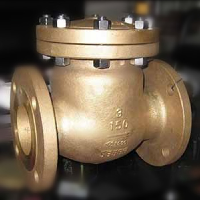 Flap Type Bronze Swing Check Valve , Metal Seated Check Valve Integral