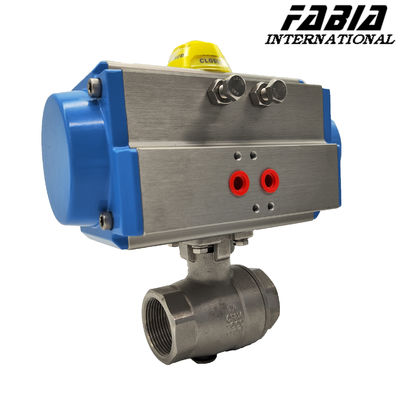 Stainless Steel Pneumatic Ball Valve Air Actuated Two Way Internal  Tooth