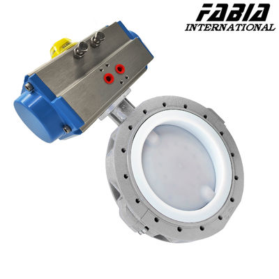 2.5 Inch 3 Inch 4 Inch Lightweight Flanged Pneumatic Butterfly Valve Control