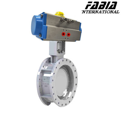6 Inch 10 Inch Flanged Pneumatic Butterfly Valve Stainless Steel