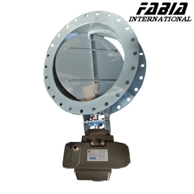 80mm 75mm 65mm Electric Carbon Steel Flanged Ventilation Butterfly Valve