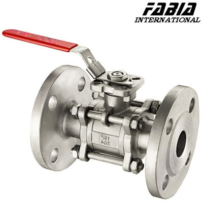 1 2 Inch 1 4" Manual Ball Valve High Pressure Three Piece Flanged