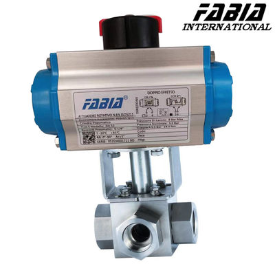 Pneumatic Actuated High Pressure Ball Valve Three-Way Ball Valve FABIA