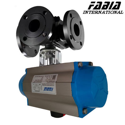 High Temperature High Pressure Ball Valves Pneumatic Three-Way Flange