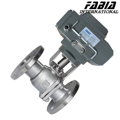 Metal High Pressure Electric Ball Valve Two Way Flange Ball Valve